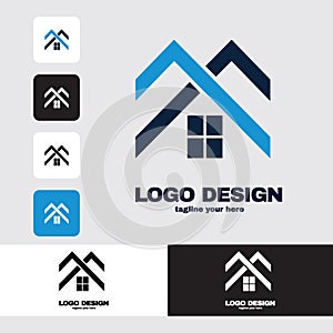 simple Real Estate Logo Design , Building, Home, Architect, House, Construction, Property , Real Estate Brand Identity , Vol 460