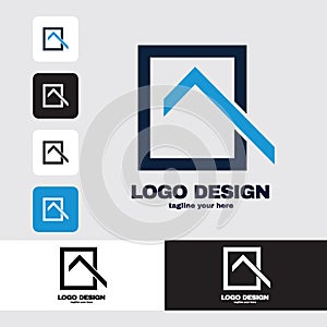 simple Real Estate Logo Design , Building, Home, Architect, House, Construction, Property , Real Estate Brand Identity , Vol 467