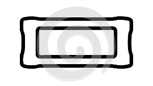 Simple Rectangle Outline Icon, Basic Shape, vector design Generative AI