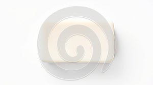 Solid bar of soap isolated