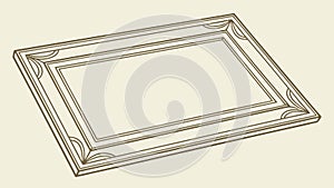 Simple Rectangular Frame with Border Details, vector design Generative AI