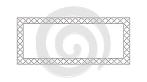 Simple Rectangular Frame with Dotted Border for Minimalist Designs, vector design Generative AI