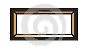 Simple Rectangular Picture Frame Minimalist Vector, vector design Generative AI