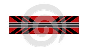 Simple Red and Black Geometric Pattern Border Design, vector design Generative AI