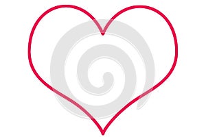 A simple Red Clipart Heart