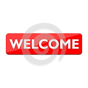 Simple Red Welcome sign