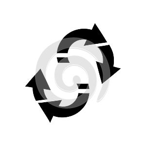 Simple refresh loop arrow icon cycle symbol design