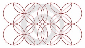 Simple repeating pattern of overlapping circles vector design Generative AI