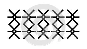 Simple Repeating 'X' Mark Grid Pattern, vector design Generative AI