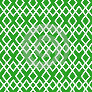 Simple retro Christmas seamless pattern. Traditional green and white color background. Vector illustration. Winter