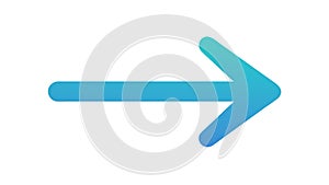 Simple Right Arrow Forward Direction Next Step, vector design Generative AI