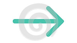 Simple Right Arrow, Forward Next Direction, vector design Generative AI