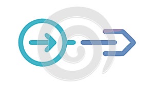 Simple Right Arrow Icon, Next or Forward Indicator, vector design Generative AI