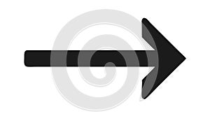 Simple right arrow, symbolizing next, forward, or progression, vector design Generative AI