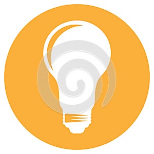 simple round light bulb icon
