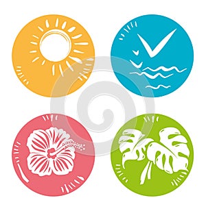 Simple round symbols nature.