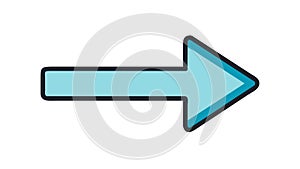 Simple Rounded Right Arrow Icon Vector, vector design Generative AI