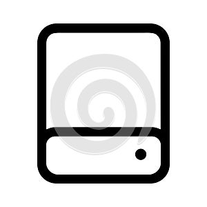 Simple Rounded Server Outline Network Storage System Icon