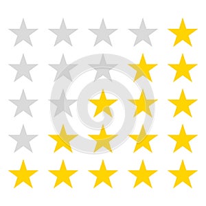 Simple rounded star rating. With outlines makes the stars pop out from background