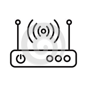 Simple router vector line icon