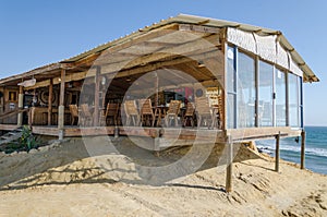 Simple and rustic lodge right at the ocean in Angola