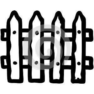 Simple Rustic Wood Fence Vector Art for Home Decor and Graphic Design photo