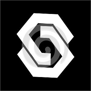 Simple S, CSC. UU, NN, USU, NSN initials geometric company logo