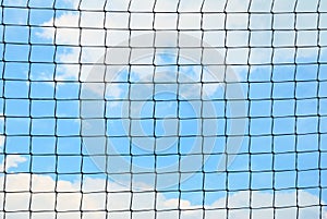 Simple safety net against a cloudy sky