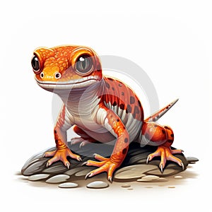 Simple Salamander Clip Art With White Margins