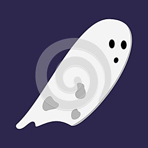 Simple scary ghost isolated on dark background