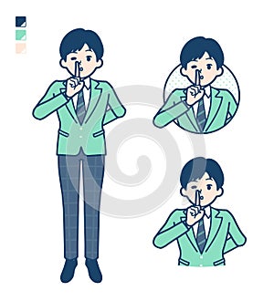 Simple school boy Green Blazer_be-quiet