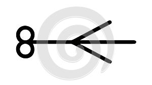 Simple Scissors Icon for Editing & Trim, vector design Generative AI