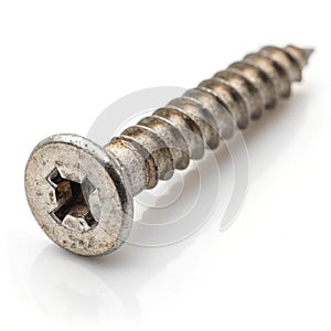 Screw isolated on white background photo
