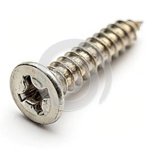 Screw isolated on white background photo