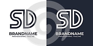 Simple SD Monogram Logo, suitable for any business with SD or DS initial