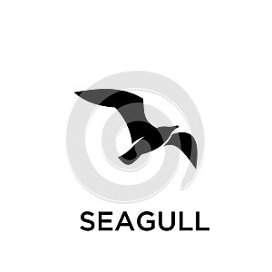 Simple seagull logo black outline line set silhouette logo icon designs vector for logo icon stamp