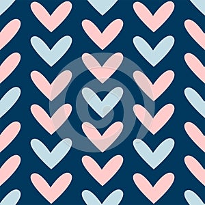 Simple seamless pattern with hearts.