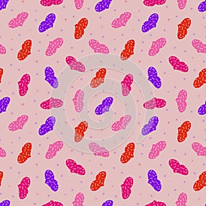 Simple seamless pattern with multicolored hearts. Valentines day background. Design for packaging, notebooks, planner