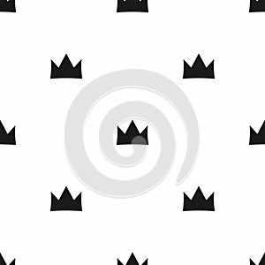 Simple seamless pattern with repeating crown.