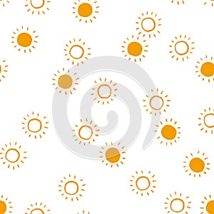 Simple seamless pattern of the sun. Minimalistic modern abstract pattern. Vector illustration for a minimalistic design. Modern el