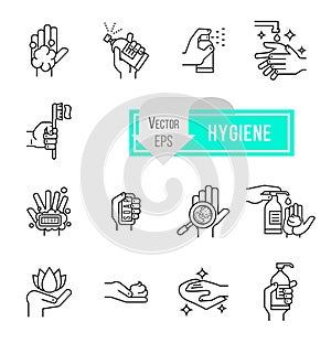 Simple set of cleaning related vector icons for your design