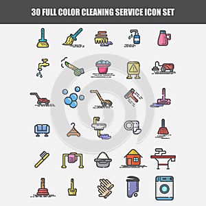 Simple set cleaning service icon set vector ilustration