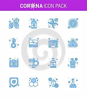 Simple Set of Covid-19 Protection Blue 25 icon pack icon included blood, coronavirus, soap, bacteria, strand