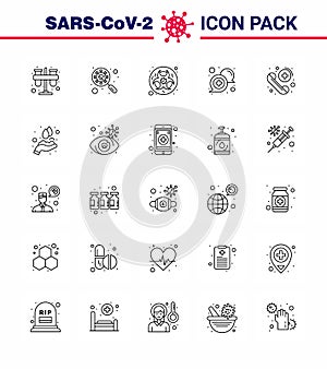 Simple Set of Covid-19 Protection Blue 25 icon pack icon included communication, warning, interfac, science, hazard