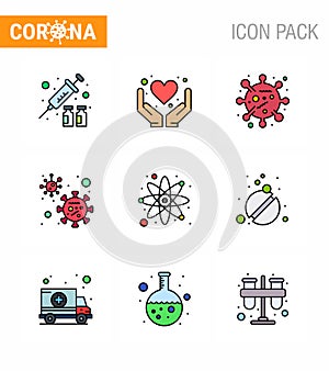 Simple Set of Covid-19 Protection Blue 25 icon pack icon included laboratory, , bacteria, covid, virus
