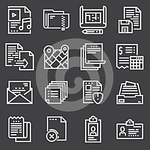 Simple Set of Document Vector Icons