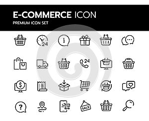 Simple Set of E-Commerce Line Icon.