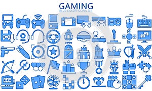 Simple Set of Games blue color Icons