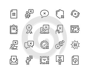 Line Reject Icons photo