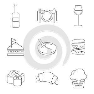 Simple Set of Restaurant Related Line Icon